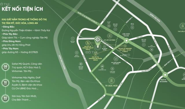 Đất nền, Sổ đỏ PTM Đức Hòa, Liền kề Vinhomes Tân Mỹ, Vin Green City, Vin Hốc Môn giá 1.562 Tỷ