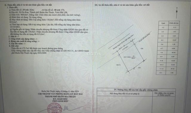 CHÍNH CHỦ CẦN BÁN GẤP LÔ ĐẤT SIÊU ĐẸP TẠI XÃ EA KAO – TP. BUÔN MA THUỘT.