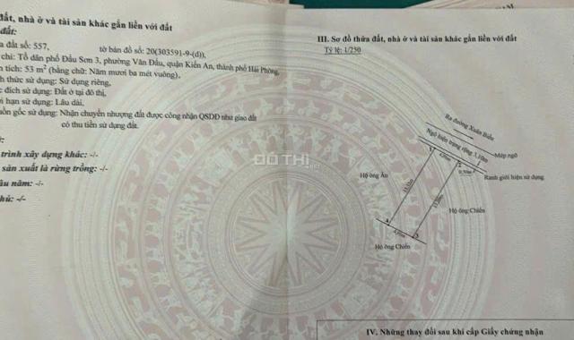 CỰC HIẾM ! 900 triệu sở hữu lô đất 53m2 Ô tô đỗ cửa tại Xuân Biều, Văn Đẩu, Kiến An