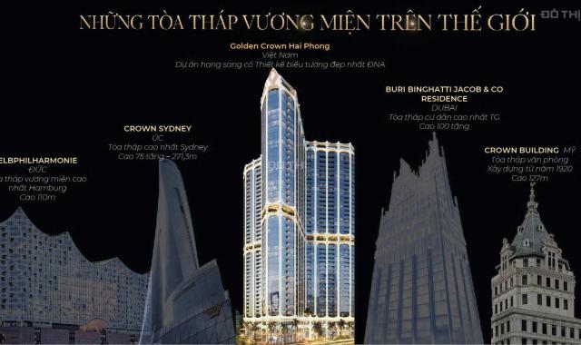 Bán căn hộ chung cư Golden Crown Hải Phòng, giá siêu hời 65 triệu / m2, 81m2