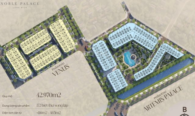 Bán BT Noble Palace Long Biên: PKD Chủ Đầu Tư, Ưu Đãi Tốt Nhất - Có Hầm & Bể Bơi riêng
