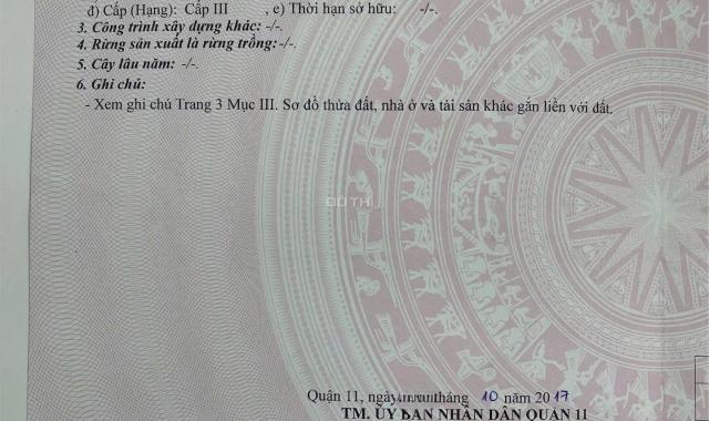 BÁN NHÀ HẺM XE HƠI LẠC LONG QUÂN, PHƯỜNG 3, Q.11, HCM - GẦN UỶ BAN QUẬN 11