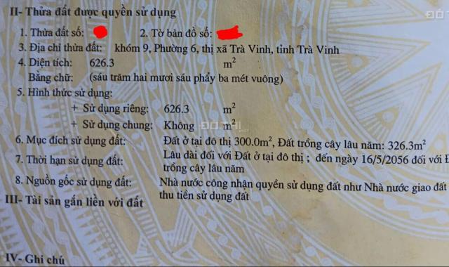 🏡 Bán Đất  626m² Trung Tâm Trà Vinh–Mặt Tiền 27m–Phân được 5 lô–Giá Chỉ 16 Triệu/m