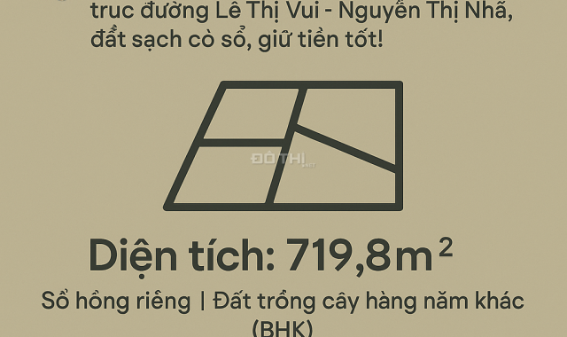 🌿 CHÍNH CHỦ BÁN ĐẤT NÔNG NGHIỆP (BHK) – GẦN KHU DÂN CƯ – PHƯỚC HIỆP, CỦ CHI