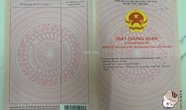 Bán đất gần Đường Tỉnh lộ 718, Xã Hàm Cần, Hàm Thuận Nam, Bình Thuận diện tích 1181m2 giá 125tr
