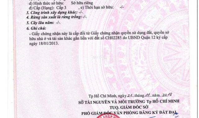 Chính chủ cần bán! Nhà hẻm 4m đường Võ Thị Thừa, An Phú Đông, Quận 12, Kế bên chợ