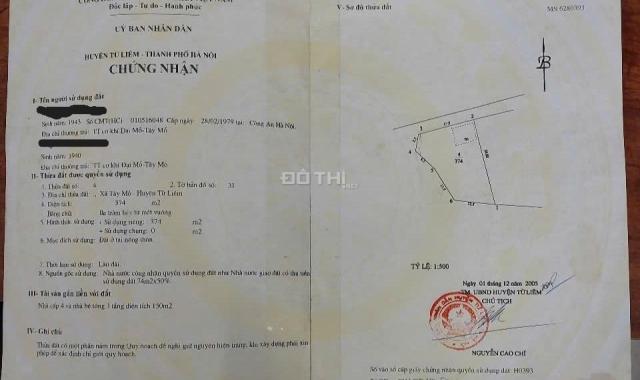 Bán gấp đất thổ cư, sổ đỏ chính chủ (1 chủ) tại Nhuệ Giang, Tây Mỗ, Nam Từ Liêm, Hà Nội