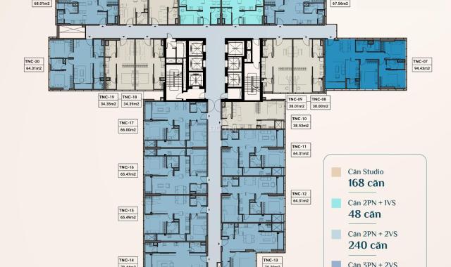 Căn Góc 2 Ngủ KHAN HIẾM Ưu đãi ĐẶC BIỆT Đến ngày 10.9 tại The Ninety Complex ngay gần Ngã Tư Sở