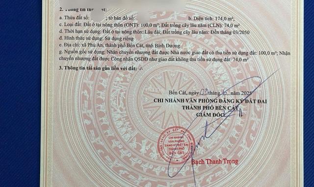 (CẦN BÁN GẤP) Đất Tại Phú An - Bình Dương, Chính Chủ - Sổ Sẵn Giá 1 Tỷ 690