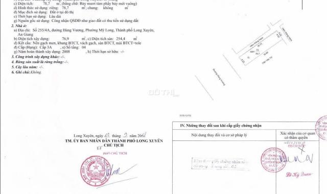 Chính chủ bán nhà 1 trệt 3 lầu, 6PN, mặt tiền Hùng Vương, TP Long Xuyên, sổ hồng riêng, giá 16 tỷ