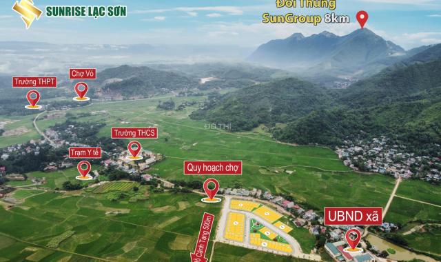 Đất nền dự án Sunrise Lạc Sơn, sẵn sổ đỏ 120m2, hạ tầng hoàn thiện, tiềm năng nhìn thấy