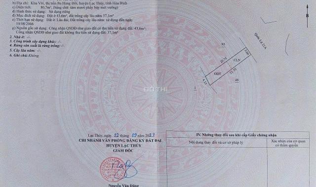 ĐẦU TƯ SINH LỜI – LÔ ĐẤT MẶT PHỐ QUỐC LỘ 21 – TT. BA HÀNG ĐỒI