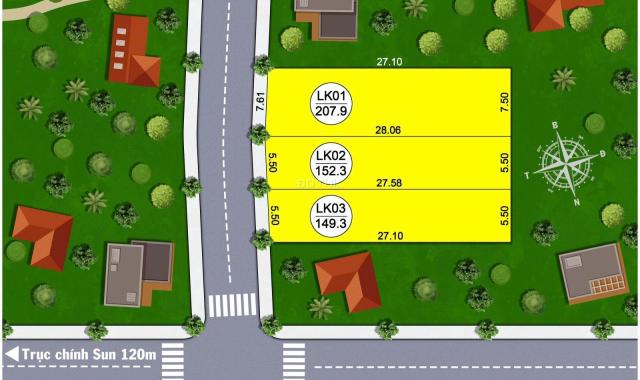 Đất phân lô ngay trục đường chính SunGroup, cách Sun vài phút di chuyển, dân cư đông đúc