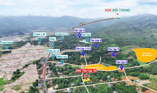 Đất phân lô ngay trục đường chính SunGroup, cách Sun vài phút di chuyển, dân cư đông đúc