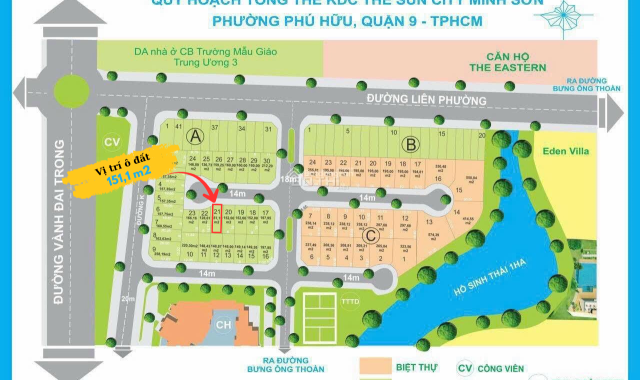 Chính chủ cần bán nền nhà phố Khu dân cư The Sun City ngang 8m siêu đẹp chỉ 85tr/m2