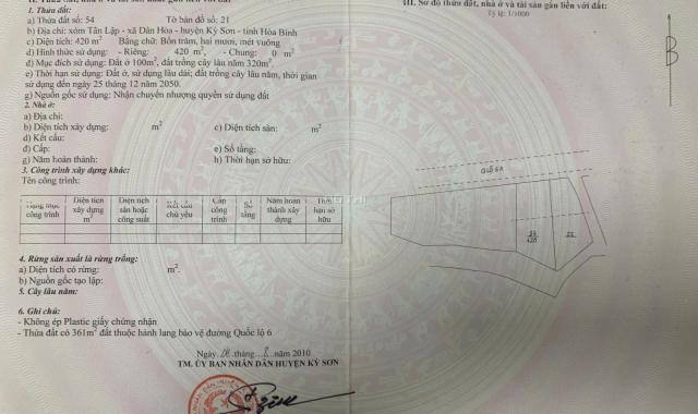 💥 SIÊU PHẨM HIẾM – ĐẤT MẶT QUỐC LỘ 6, KỲ SƠN – HÒA BÌNH