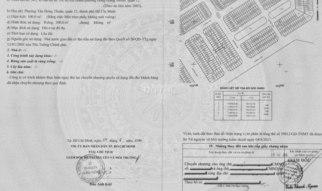 Bán Đất Quận 12 - 5x20=100m², 9.9 Tỷ, Thương Lượng Nhẹ!