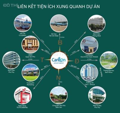 Sở hữu căn hộ Carillon 2 Tân Phú, 2PN, chỉ 1.3 tỷ, 3 mặt tiền đường. LH: 0932.632.823