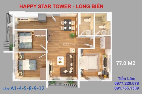 Vintep mở bán CC Happy Star Tower Long Biên, vay gói 30.000 tỷ, full NT, 0977.220.678