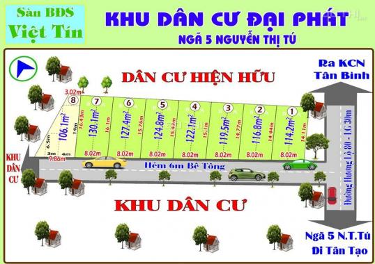 Khu dân cư Đại Phát, Quận Bình Tân, thuộc khu vực đô thị, giá rất tốt, không bị kênh giá