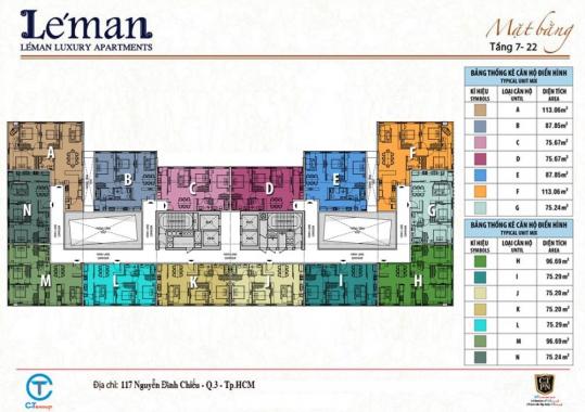 CĐT mở bán CH cao cấp Leman Q3, giá chỉ 6,7 tỷ, full nội thất, sắp giao nhà. LH 0939841819