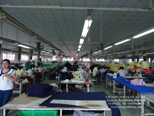 Cho thuê xưởng may 5000m2, KV 10000m2, nằm trong khu công nghiệp VSIP1, Thuận An, Bình Dương
