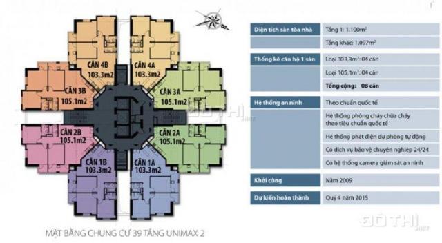 CC Unimax 210 Quang Trung - Hà Đông, căn góc Đông Nam, DT 103.3m2, 3 phòng ngủ, giá 17tr/m2