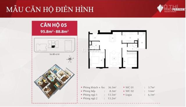 Bán suất đặc biệt chung cư Paragon Tower, tùy chọn căn, tầng, giá chủ đầu tư. LH Mr Nhật 0978892921