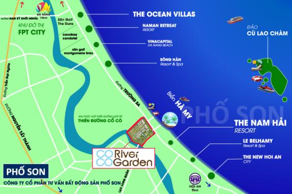 Đất nền dự án đô thị sinh thái biển Nam Đà Nẵng, view sông Cổ Cò - Coco River Garden
