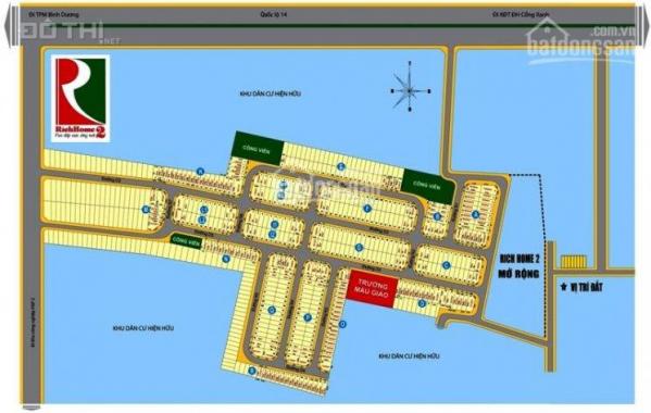 Bán đất tại dự án khu đô thị RichHome 2, Bến Cát, Bình Dương diện tích 100m2 giá 230 triệu