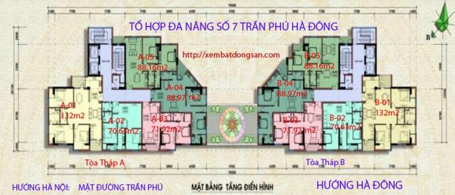 Chính chủ bán cắt lỗ căn hộ Chung cư 132m2 số 7 Trần Phú, Hà Đông