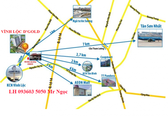 Căn hộ 1PN 35m2, 2PN 40- 60m2, 15tr/m2 dự án Vĩnh Lộc D'gold, Hương lộ 80, Vĩnh Lộc A, Bình Chánh