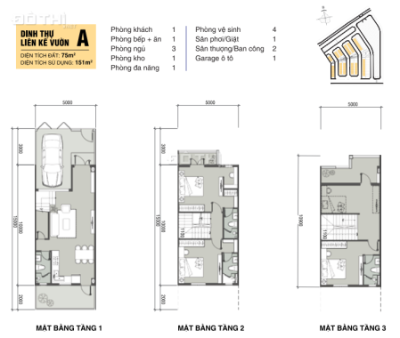 Nhà phố Valencia của tập đoàn M. I. K sắp mở bán diện tích 5x15m với giá bàn chỉ 2,4 tỷ/căn