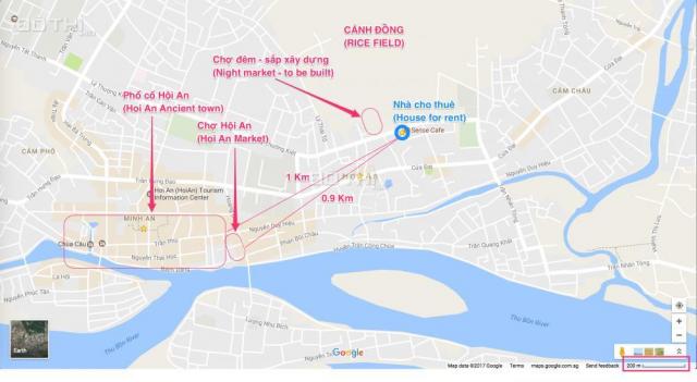 Cho thuê nhà riêng tại phố Lý Thường Kiệt, Phường Cẩm Châu, Hội An, Quảng Nam, diện tích 200m2