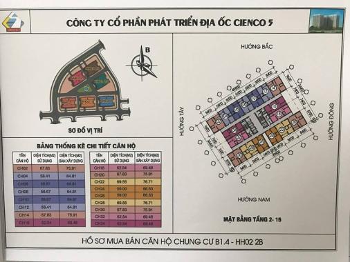 Căn hộ view hồ, giá chỉ từ 10,5 tr/m2 tại Chung cư Thanh Hà Cienco 5