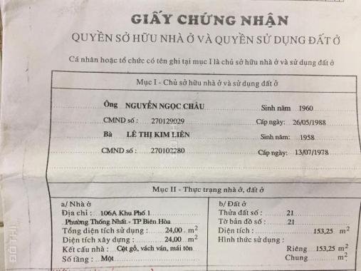 Bán nhà mới 780 triệu đường Nguyễn Văn Hoa, Biên Hòa, Đồng Nai