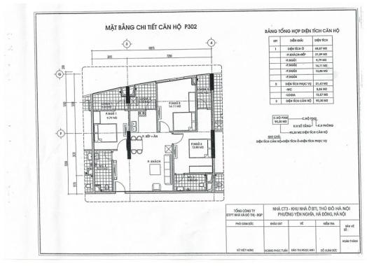 Chênh thấp căn 02 chung cư CT2 Yên Nghĩa, diện tích 90,3m2 (2PN), giá 9,8tr/m2