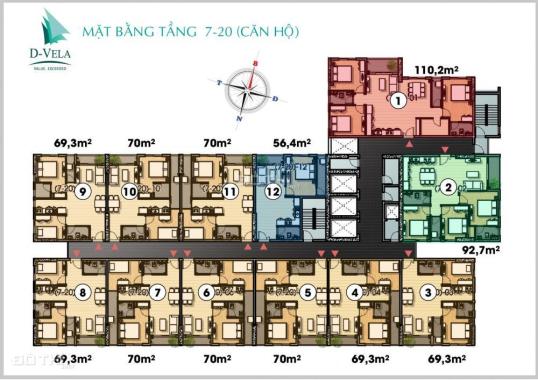 Bán căn hộ chung cư tại dự án D-Vela, Quận 7, Hồ Chí Minh diện tích 56m2 giá 1.5 tỷ