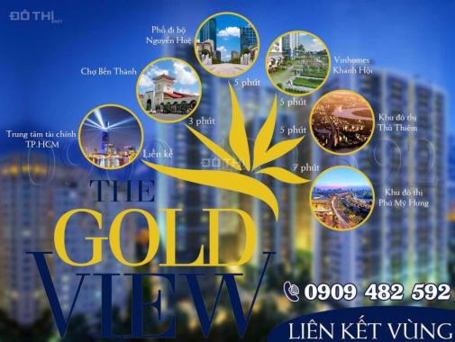 The Gold View căn hộ lớn nhất Quận 4, MT Bến Vân Đồn, gần công viên Khánh Hội, giá 2.6 tỷ