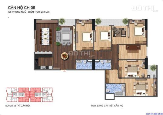 Bán căn hộ penthouse cao cấp DT 228m2, 5PN full nội thất, Tây Hồ giá 27 tr/m2