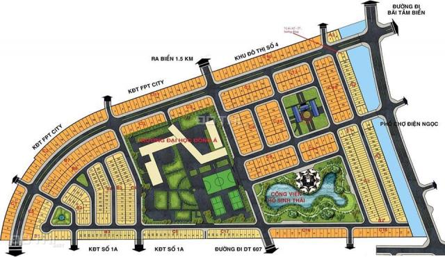 Bán đất nền biệt thự dự án khu đô thị số 3 đối diện trường cao đẳng Đông Á, giá bán 4 triệu/m2