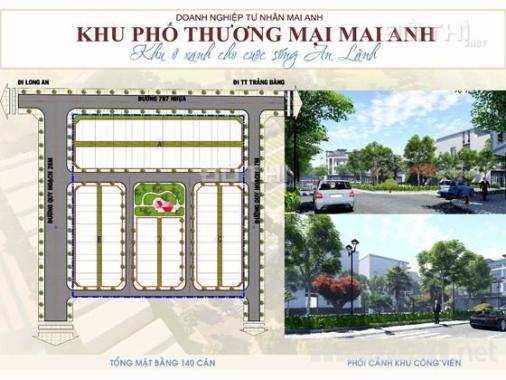 Bán nhà mặt phố tại dự án khu phố thương mại Mai Anh, Trảng Bàng, Tây Ninh, dt 90m2 giá 2.4 tỷ