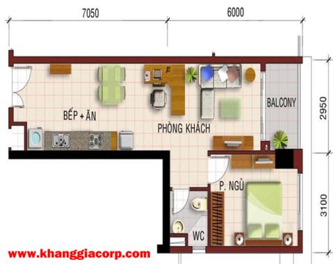 Bán căn hộ chung cư Khang Gia Tân Hương (Lucky Apartment), Tân Phú, diện tích 56m2, giá 1,2 tỷ