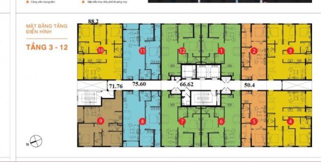 Chính chủ cần bán căn hộ Lucky Dragon, 2PN, 50m2, giá 1,2 tỷ ngay Đỗ Xuân Hợp. 0937.612.778