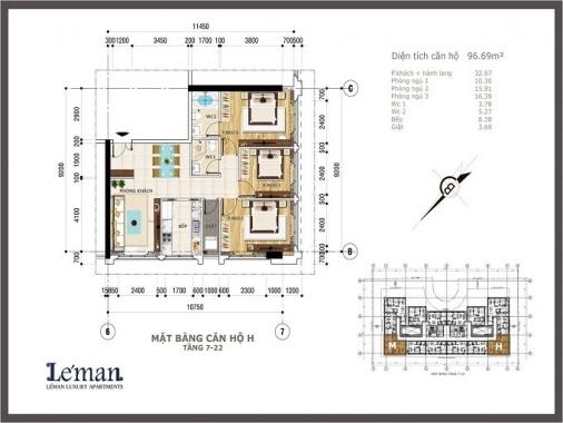 Bán gấp căn hộ Leman Luxury, căn góc DT 96m2, 3PN, 2WC, tầng cao view đẹp, giá 4.9 tỷ