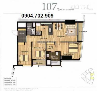 Chính chủ bán căn hộ 107m2 - Tòa B Keangnam (Siêu rẻ 43.17/m2 - 4.7 tỷ/căn)