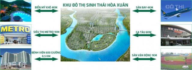 Bán 100m2 đất qua cầu Hòa Xuân rẽ phải, hướng Tây Nam