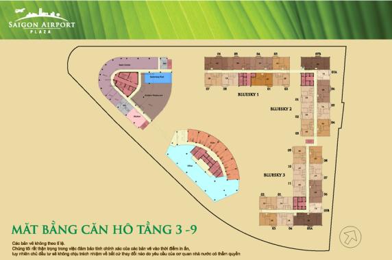 Bán gấp căn hộ Saigon Airport Plaza, 3PN, nội thất đẹp. 0908 078 995