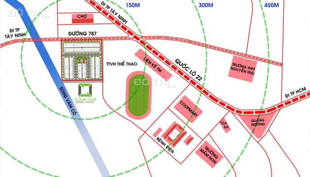 Bán nhà liền kề tại dự án khu phố thương mại Mai Anh, Trảng Bàng, Tây Ninh diện tích 100m2