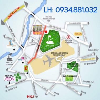 Mặt tiền Tân Sơn, căn hộ 870tr, ngay sân bay tuyến Metro số 2 Q. Tân Bình. 0934.881.032